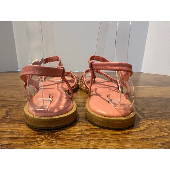 Free People Women's Sunny Day Braided Leather Sandals – Pink – Size 8.5 - Picture 5 of 9